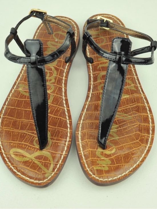 Sam Edelman Shoes - Sam Edelman Black and Brown T-Strap Sandals EUC